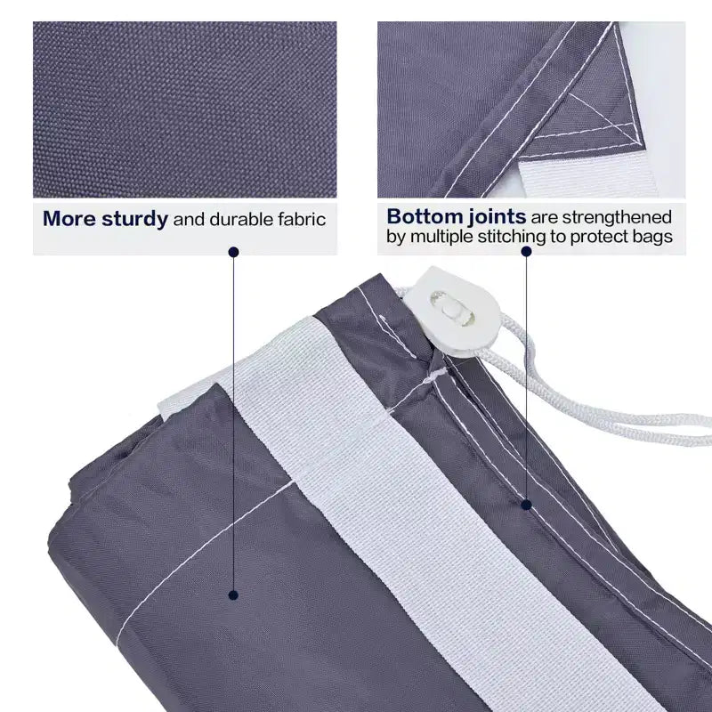 Lot de 2 grands sacs à linge en nylon XL avec sangle, organiseur de vêtements sales