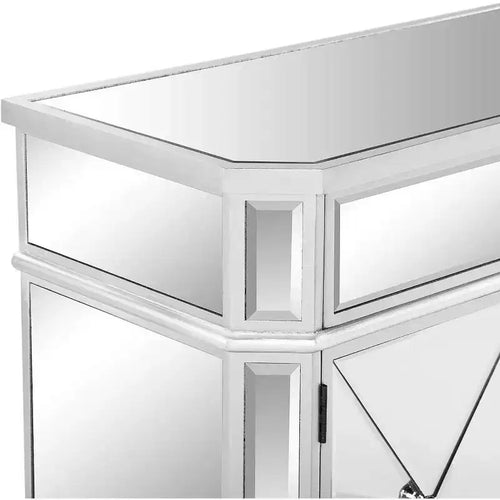 Commode miroir 70 cm avec 1 tiroir et 2 portes