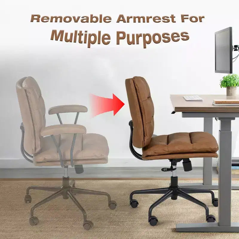 Fauteuil de bureau moderne en similicuir, pivotant à 360° et réglable en hauteur