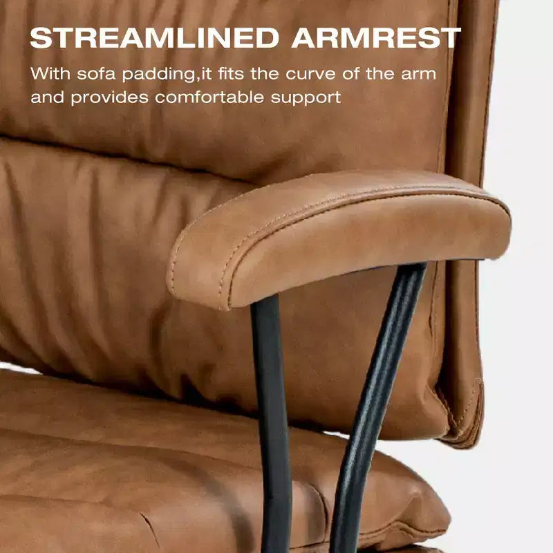 Fauteuil de bureau moderne en similicuir, pivotant à 360° et réglable en hauteur