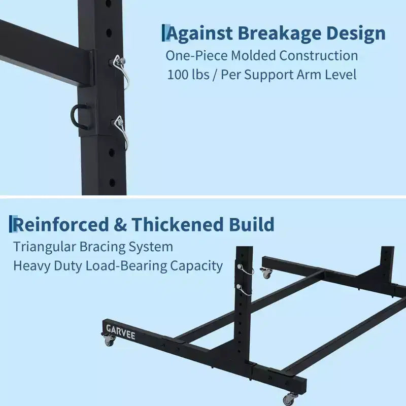 Support de rangement autoportant pour kayak avec roues, supports de kayak réglables pour garage et extérieur, supports de kayak pour canoës, kayaks, SUP et planches de surf
