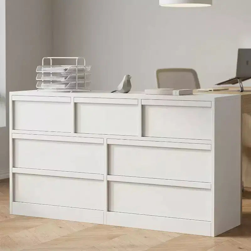 Commode de rangement à 6 tiroirs avec plateau imperméable, finition chêne naturel, pour chambre ou entrée