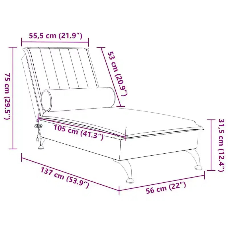 Chaise longue de massage
