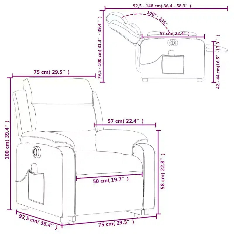 Fauteuil inclinable massant