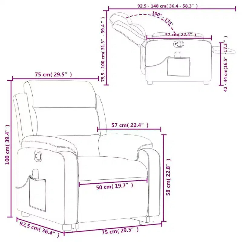 Fauteuil inclinable massant