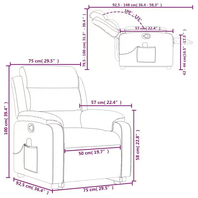 Fauteuil inclinable massant