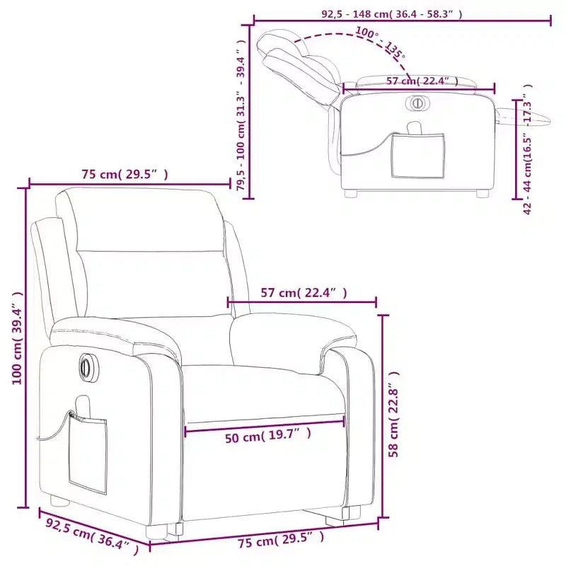 Fauteuil inclinable massant