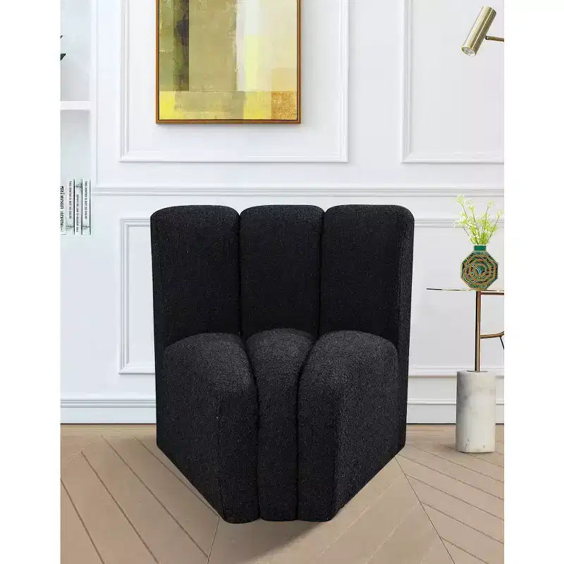 Chaise d'angle courbée en tissu bouclette Meridian Furniture Arc