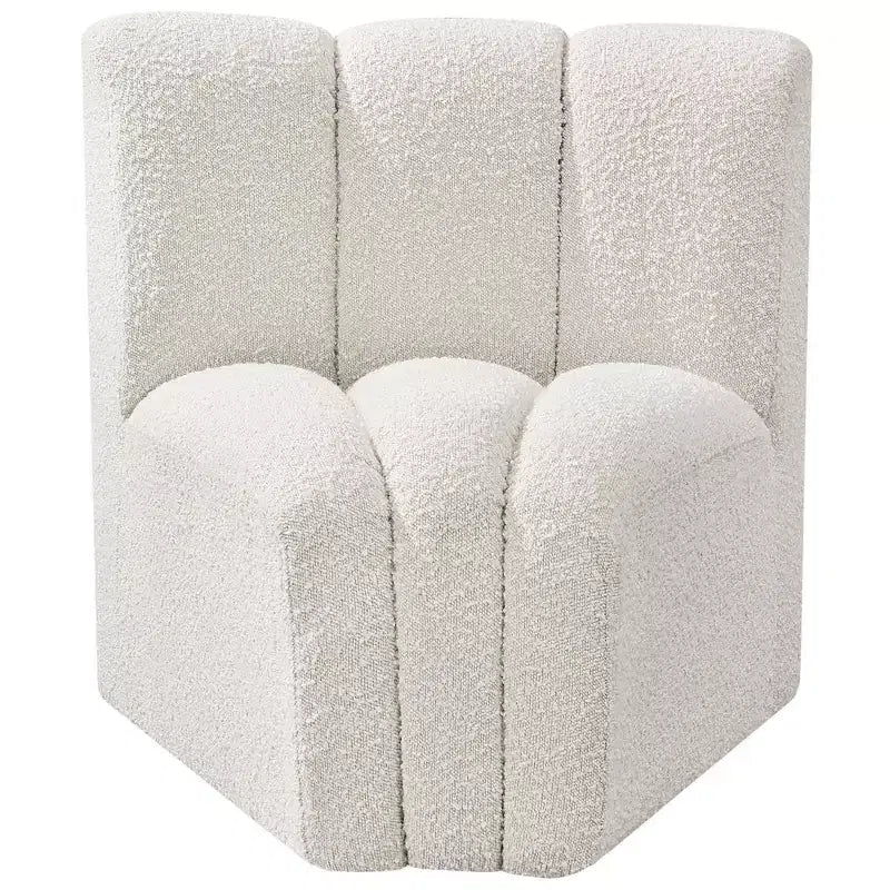 Chaise d'angle courbée en tissu bouclette Meridian Furniture Arc