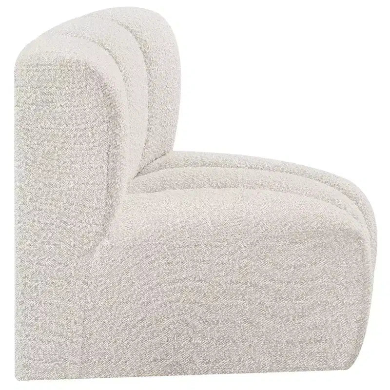 Chaise d'angle courbée en tissu bouclette Meridian Furniture Arc