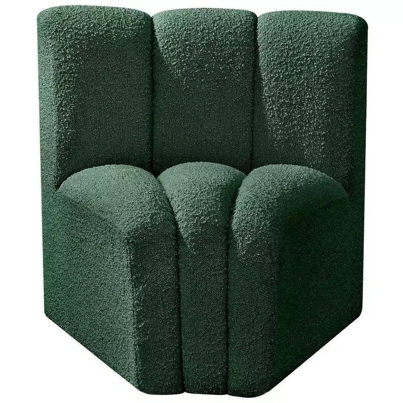 Chaise d'angle courbée en tissu bouclette Meridian Furniture Arc