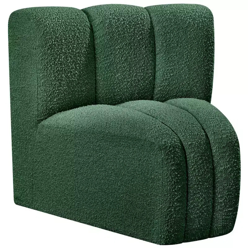 Chaise d'angle courbée en tissu bouclette Meridian Furniture Arc