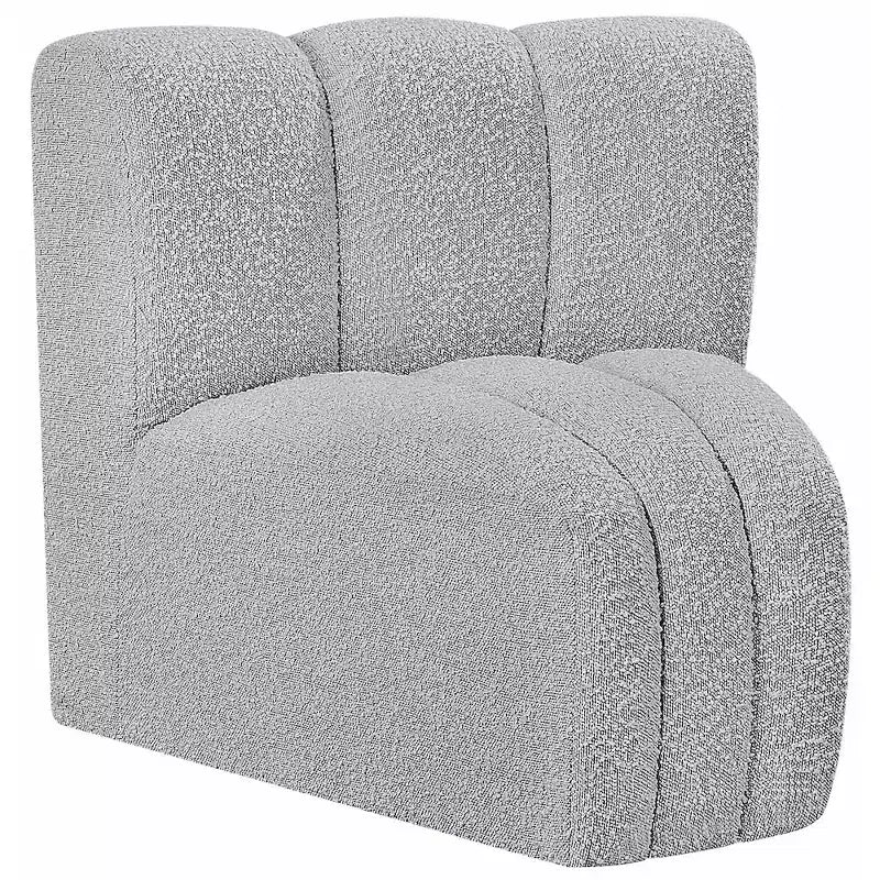 Chaise d'angle courbée en tissu bouclette Meridian Furniture Arc