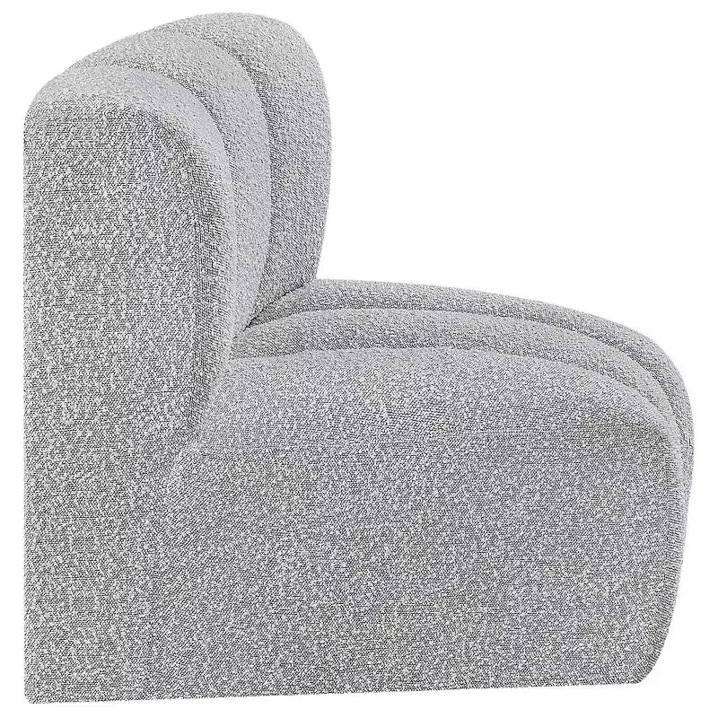 Chaise d'angle courbée en tissu bouclette Meridian Furniture Arc