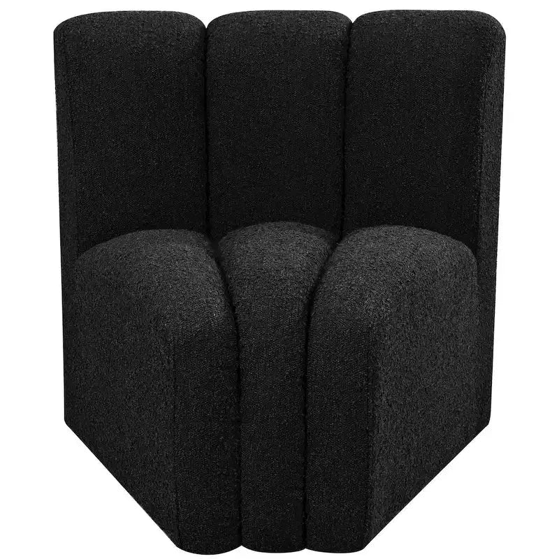 Chaise d'angle courbée en tissu bouclette Meridian Furniture Arc