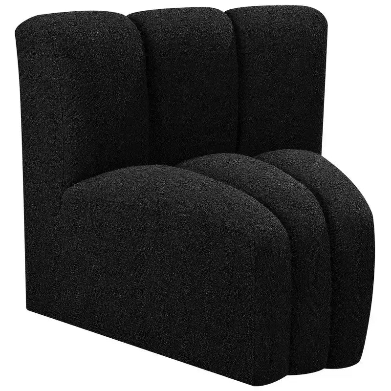 Chaise d'angle courbée en tissu bouclette Meridian Furniture Arc