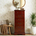 Commode, bois d'acajou massif marron, 45 x 35 x 100,5 cm