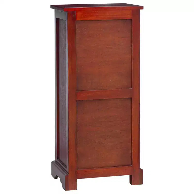 Commode, bois d'acajou massif marron, 45 x 35 x 100,5 cm