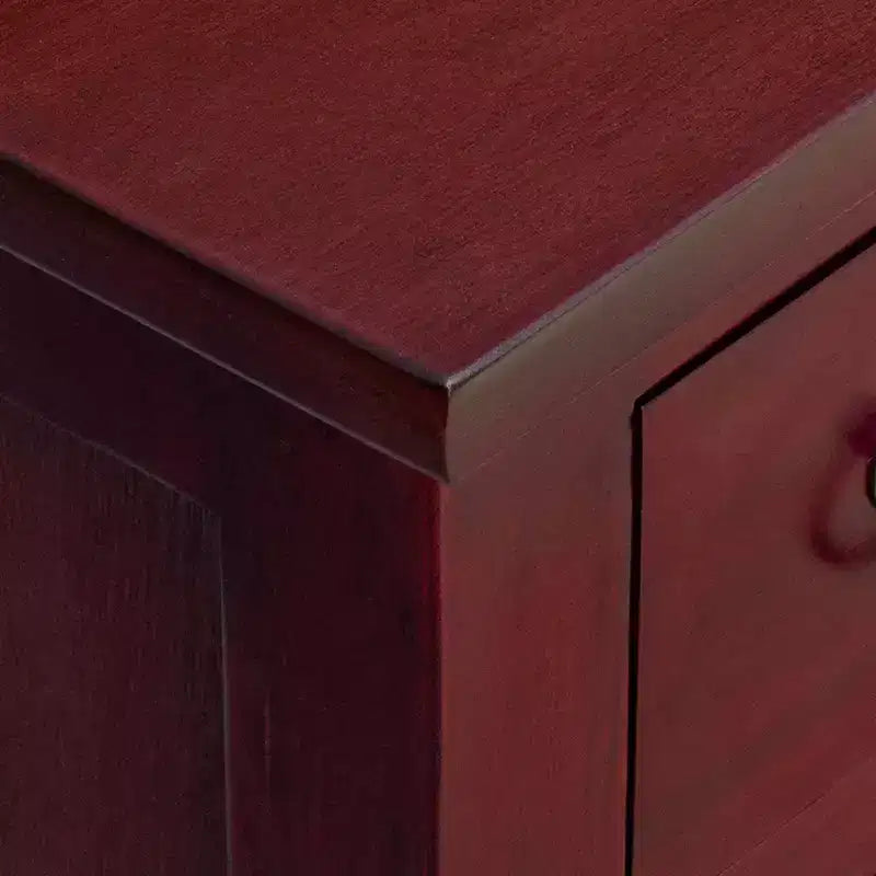 Commode, bois d'acajou massif marron, 45 x 35 x 100,5 cm